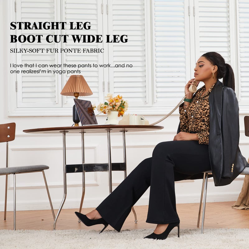 DGD Wrinkle-Free Stretch Dress Pants Plus Size for Women Pull-on Pant Ease into Comfort Office Pant 4XL - Image 5